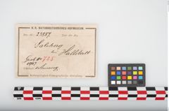 Etikett zu Bronzebuckelarmreif (NHMW-PRAE-025887)